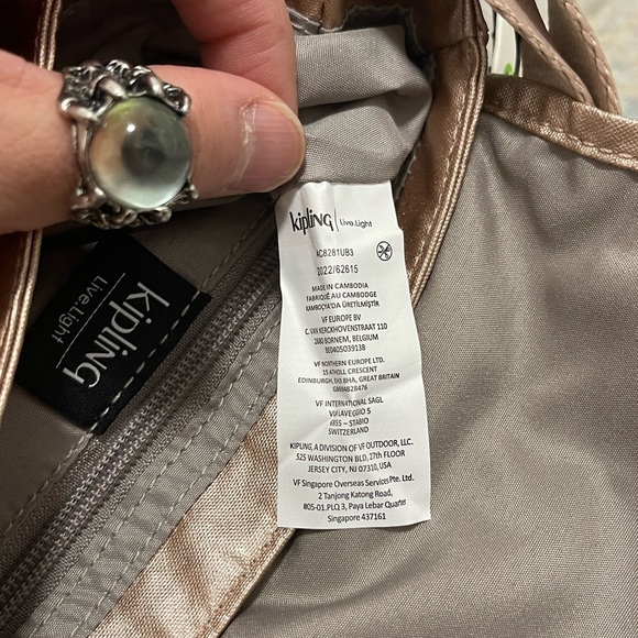 NWT Kipling Sabian Mini Crossbody Bag Metallic Rose Gold 7.75''x 5.75'' x 3.25'' - Picture 11 of 12